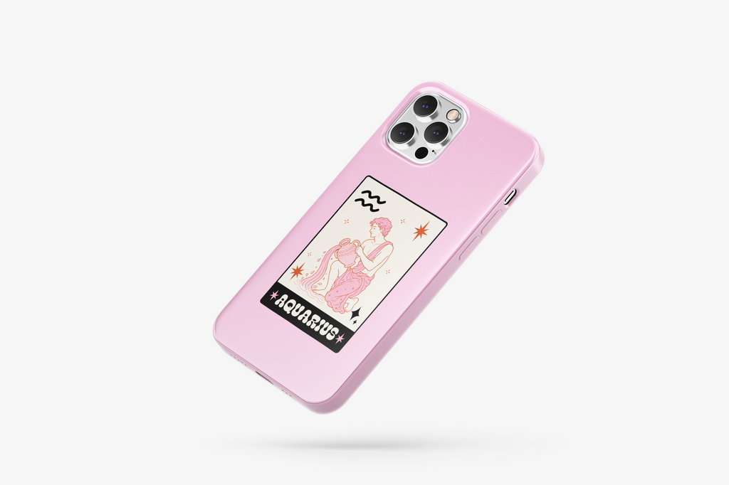 Kova Burcu Desenli İçi Kadifeli Telefon Kılıfı B8