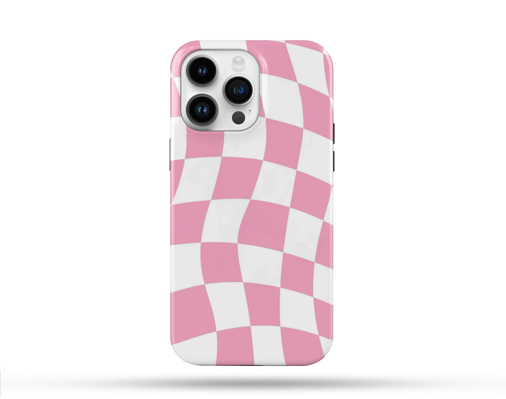 Wavy Pembe Desenli İçi Kadifeli Telefon Kılıfı N147