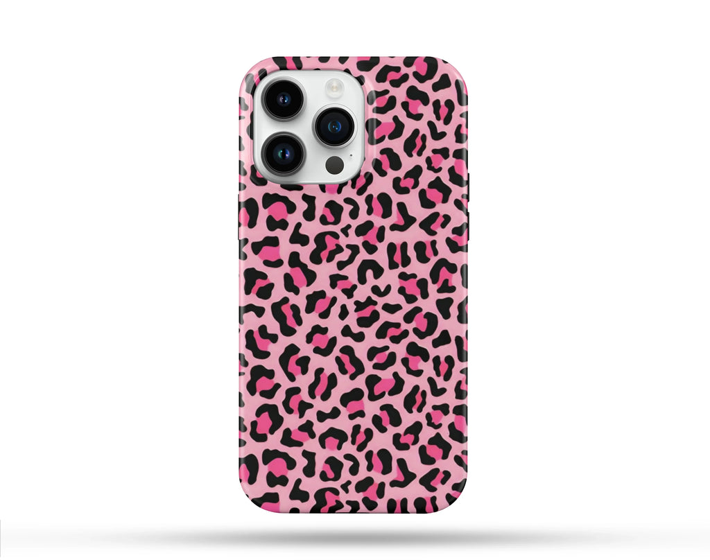 Pembe Leopar Desenli İçi Kadifeli Telefon Kılıfı N158