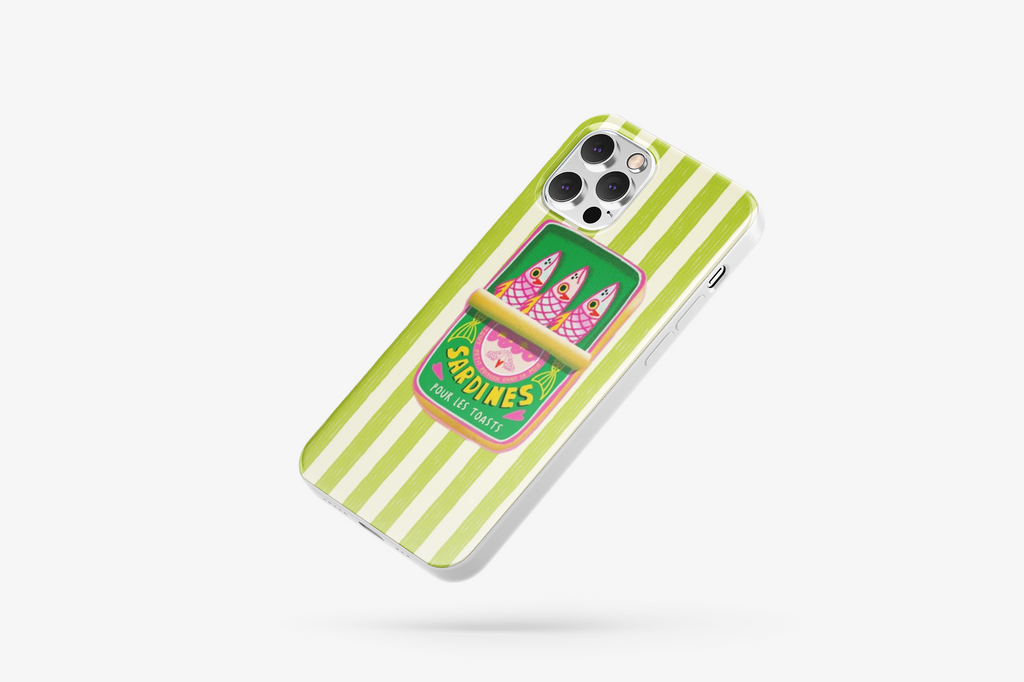 Sardines Desenli İçi Kadifeli Telefon Kılıfı N82