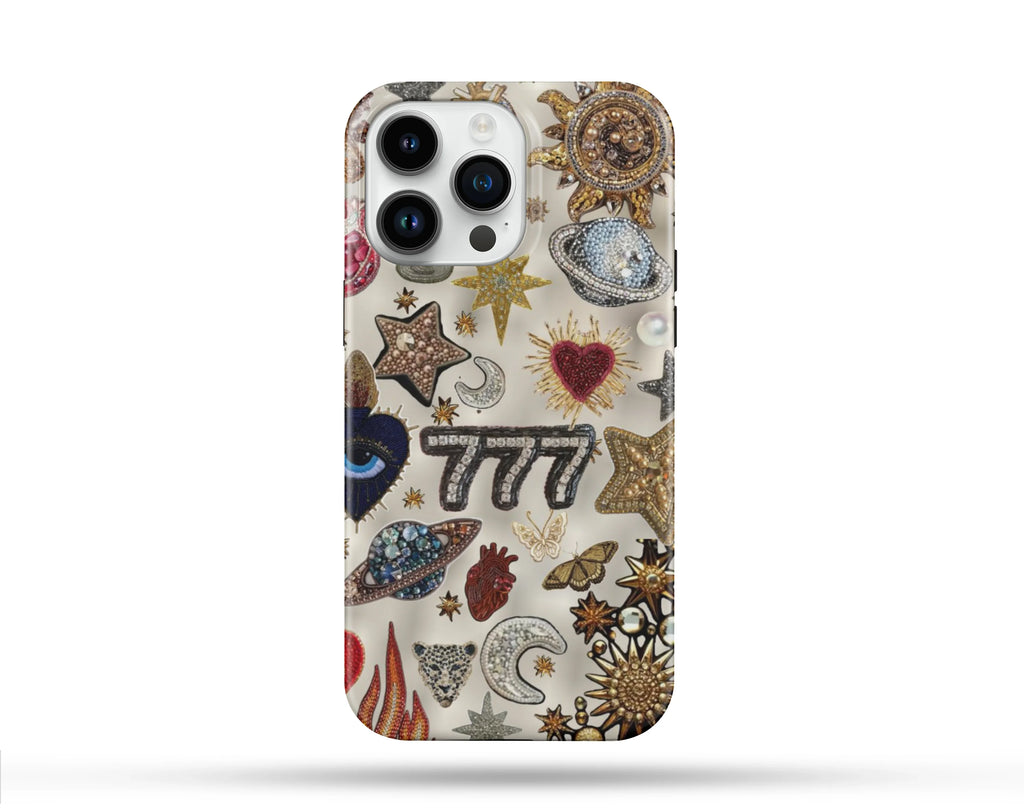 Iconic 777 Desenli İçi Kadifeli Telefon Kılıfı N96