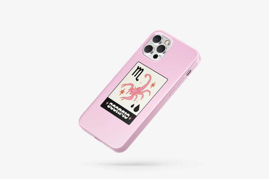 Akrep Burcu Desenli İçi Kadifeli Telefon Kılıfı B2