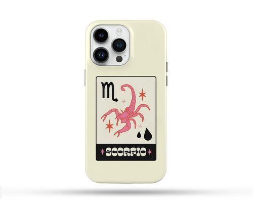 Akrep Burcu Desenli İçi Kadifeli Telefon Kılıfı B2