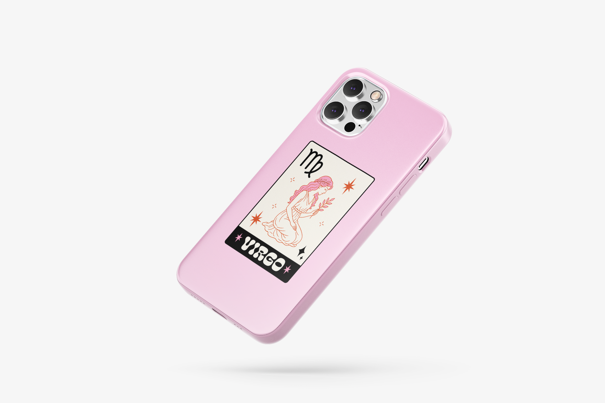 Başak Burcu Desenli İçi Kadifeli Telefon Kılıfı B5