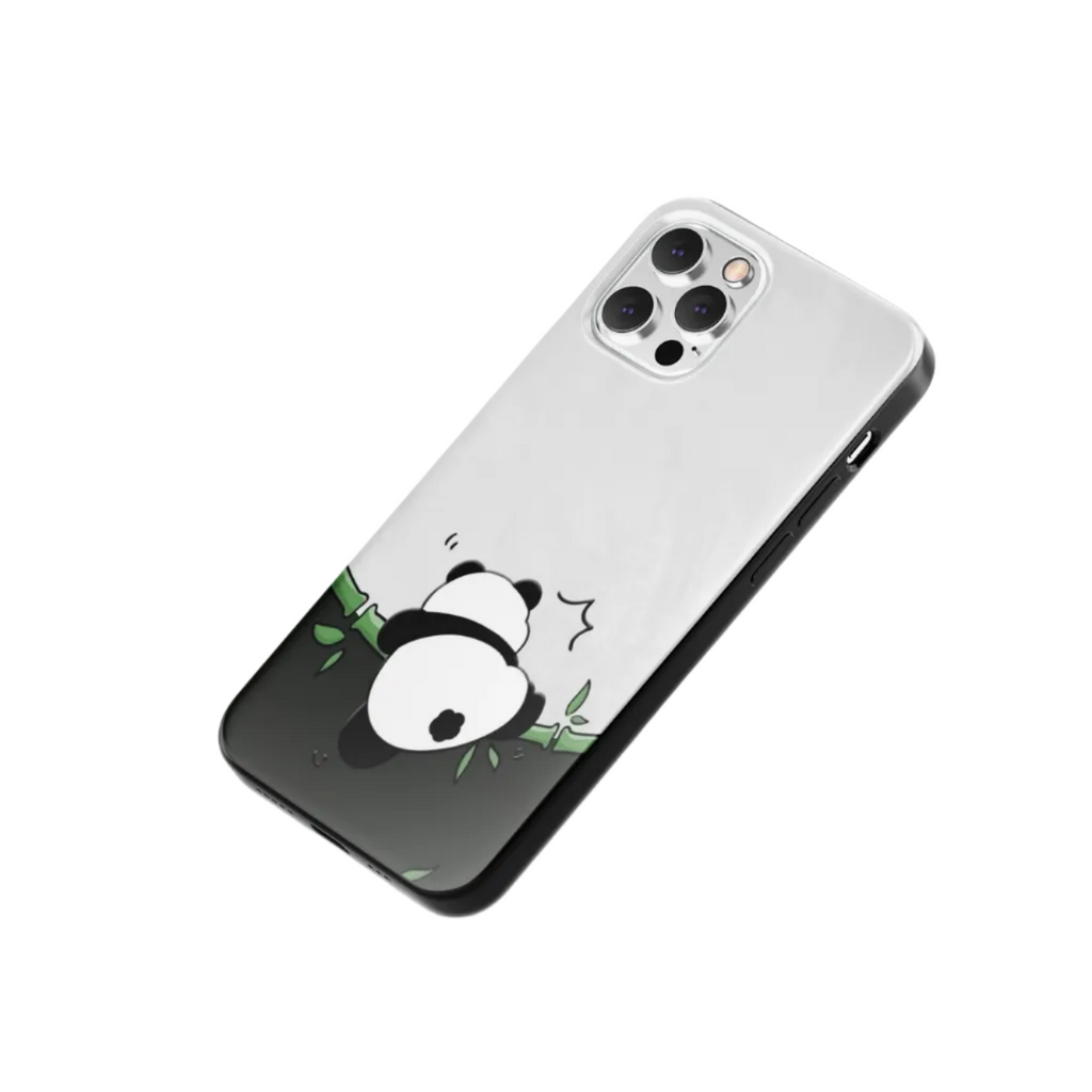 Panda Yan Desenli İçi Kadifeli Telefon Kılıf C14