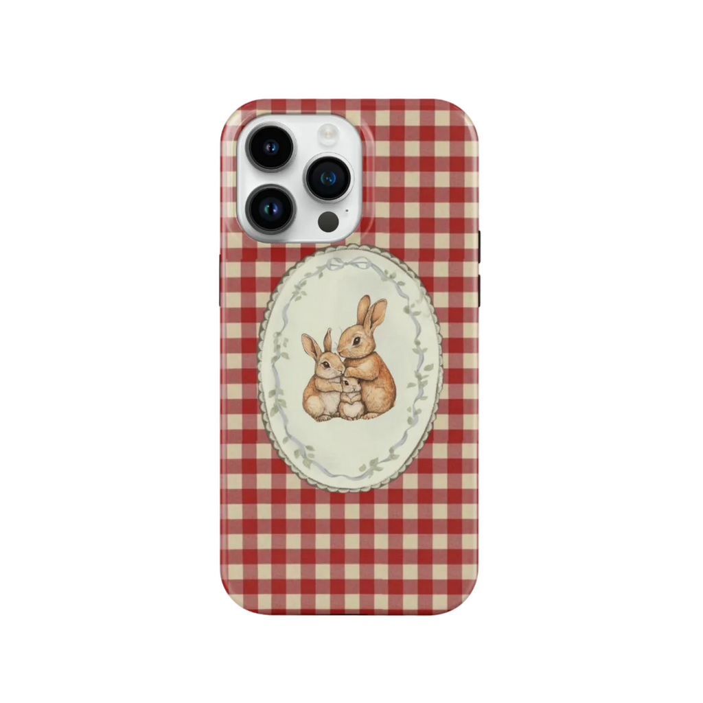Rabbit Red Desenli İçi Kadifeli Telefon Kılıfı C2