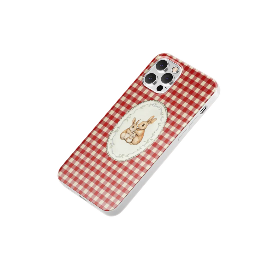Rabbit Red Desenli İçi Kadifeli Telefon Kılıfı C2