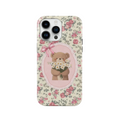 Bear Flowers Desenli İçi Kadifeli Telefon Kılıfı C6