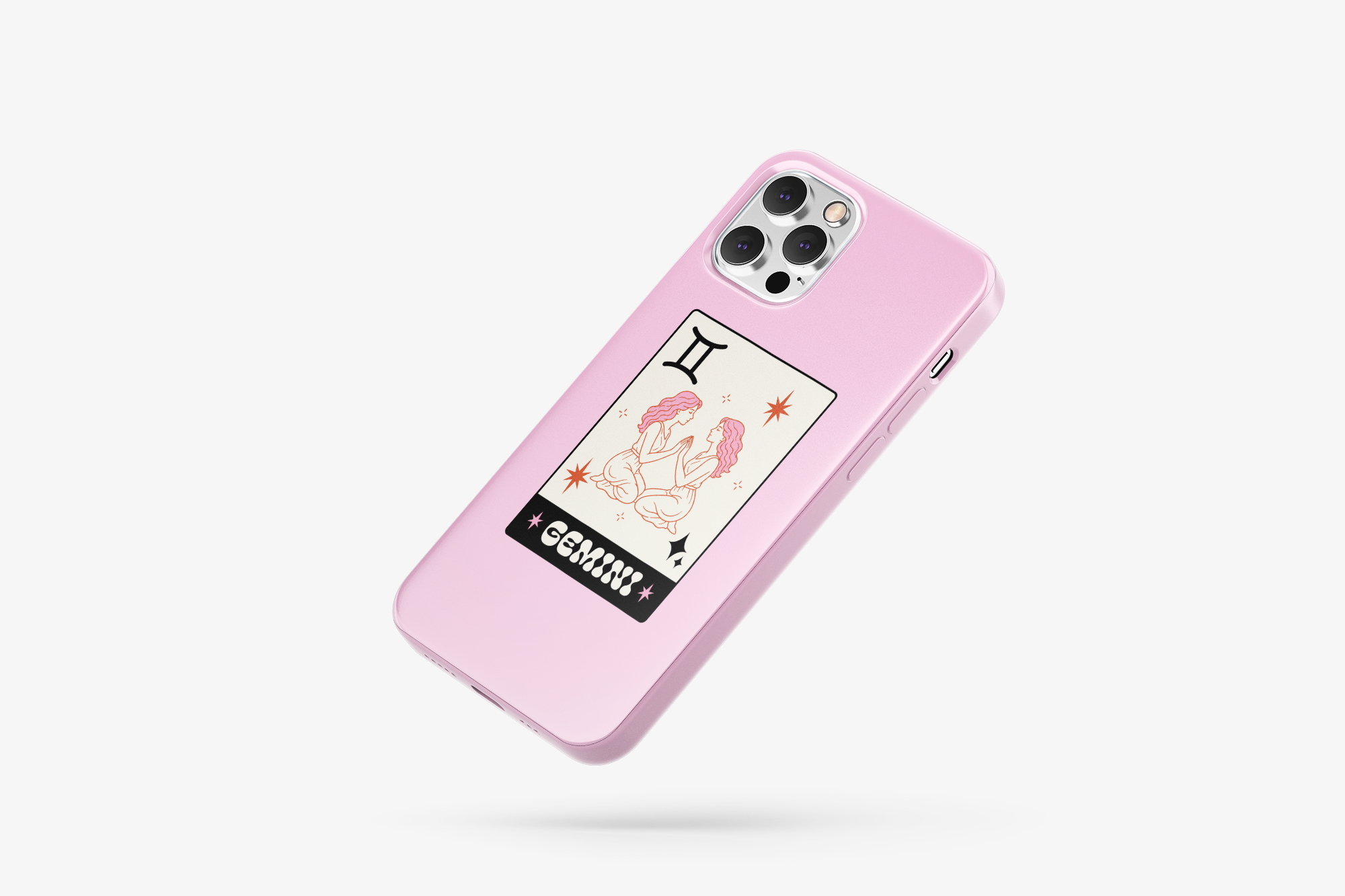 İkizler Burcu Desenli İçi Kadifeli Telefon Kılıfı B7
