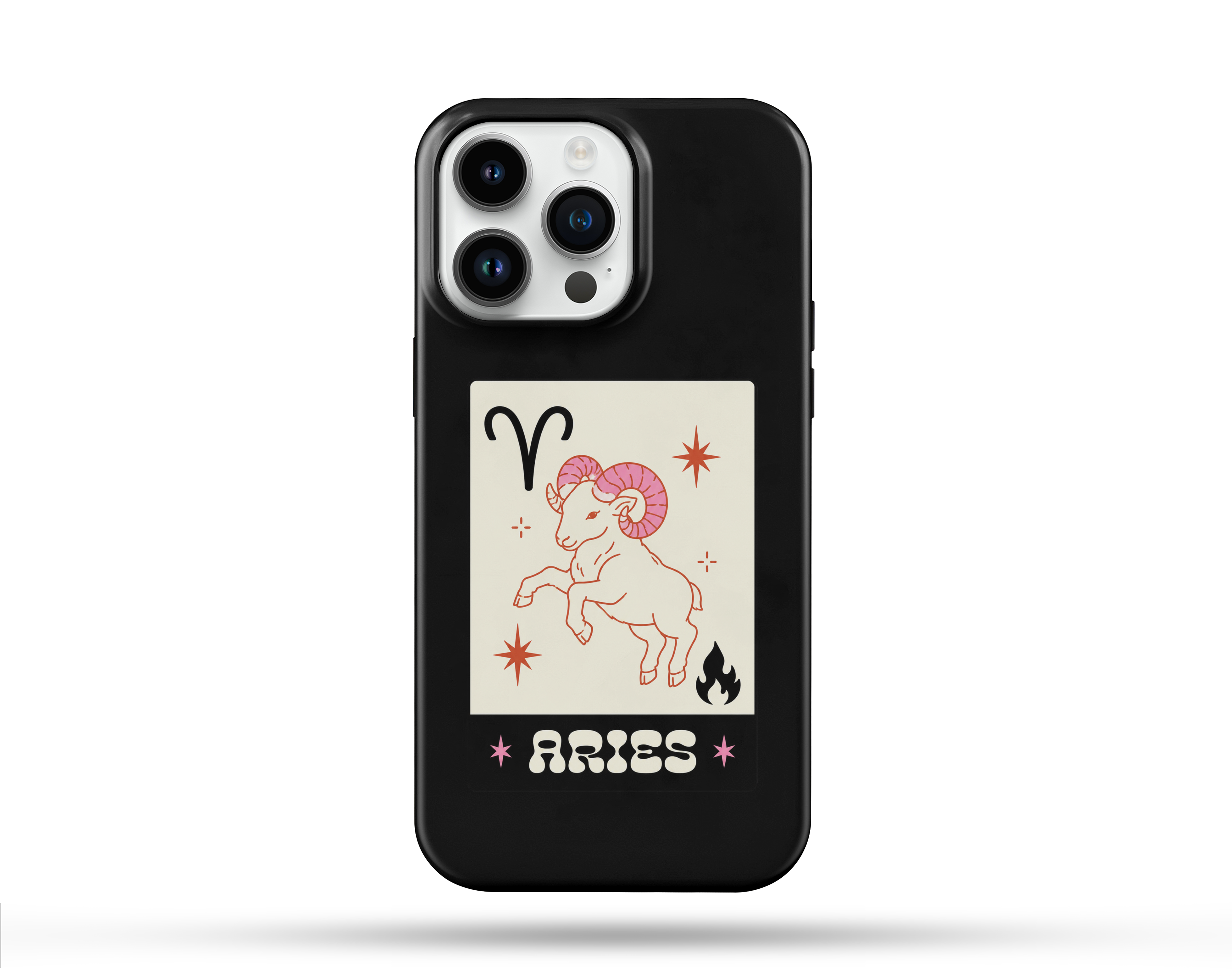 Koç Burcu Desenli İçi Kadifeli Telefon Kılıfı B1