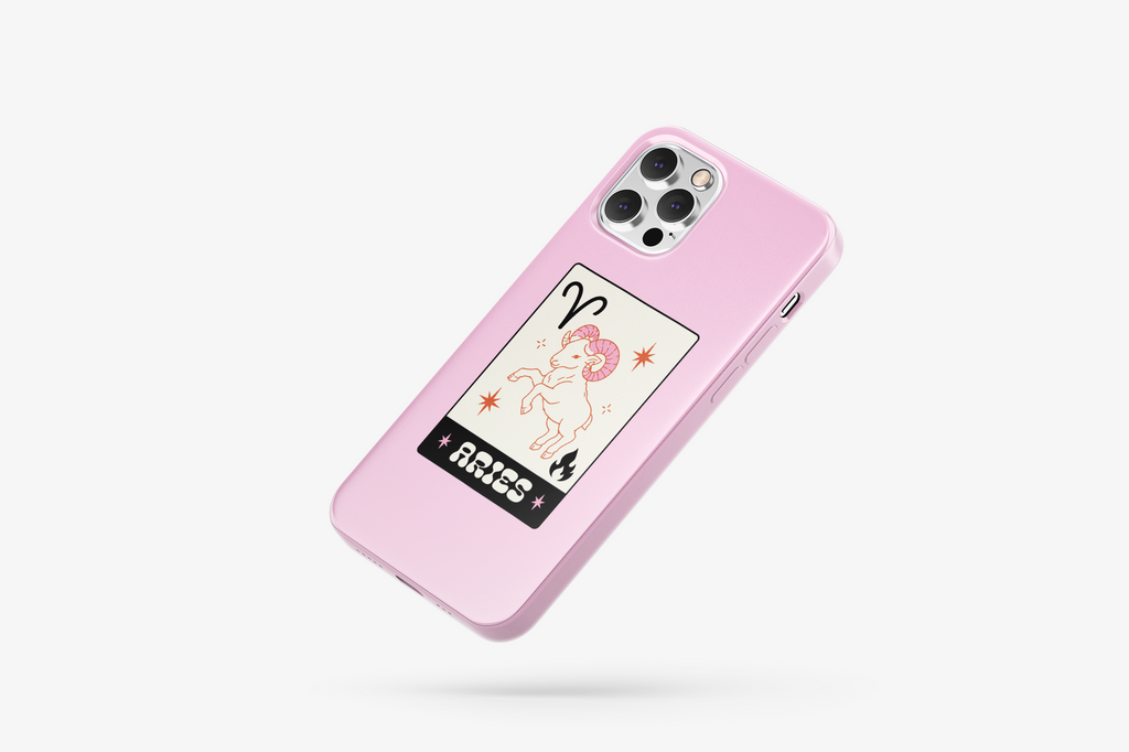 Koç Burcu Desenli İçi Kadifeli Telefon Kılıfı B1