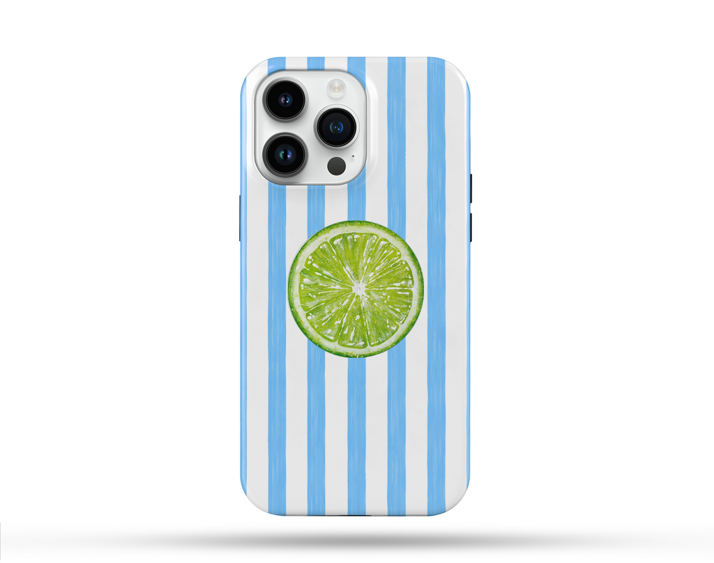 Mavi Lime Desenli İçi Kadifeli Telefon Kılıfı YZ59