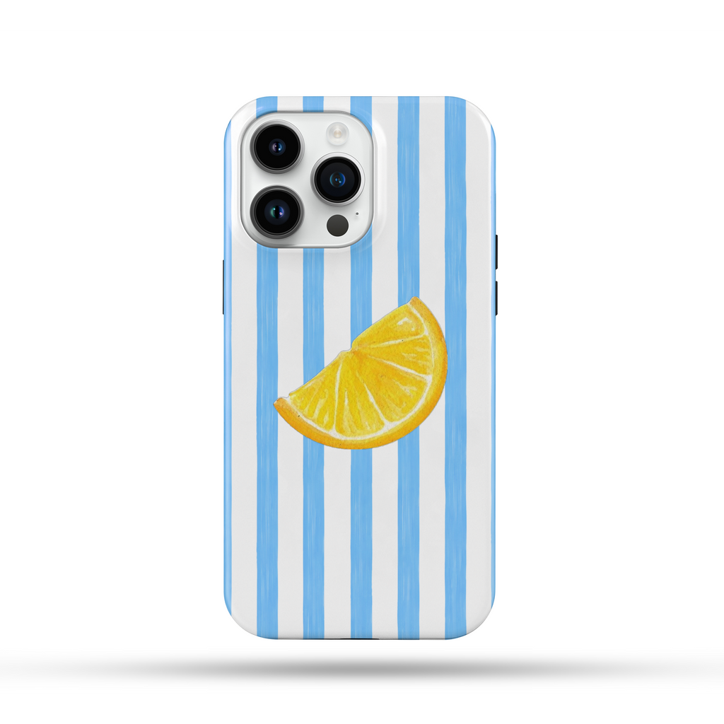 Mavi Limon Desenli İçi Kadifeli Telefon Kılıfı YZ61