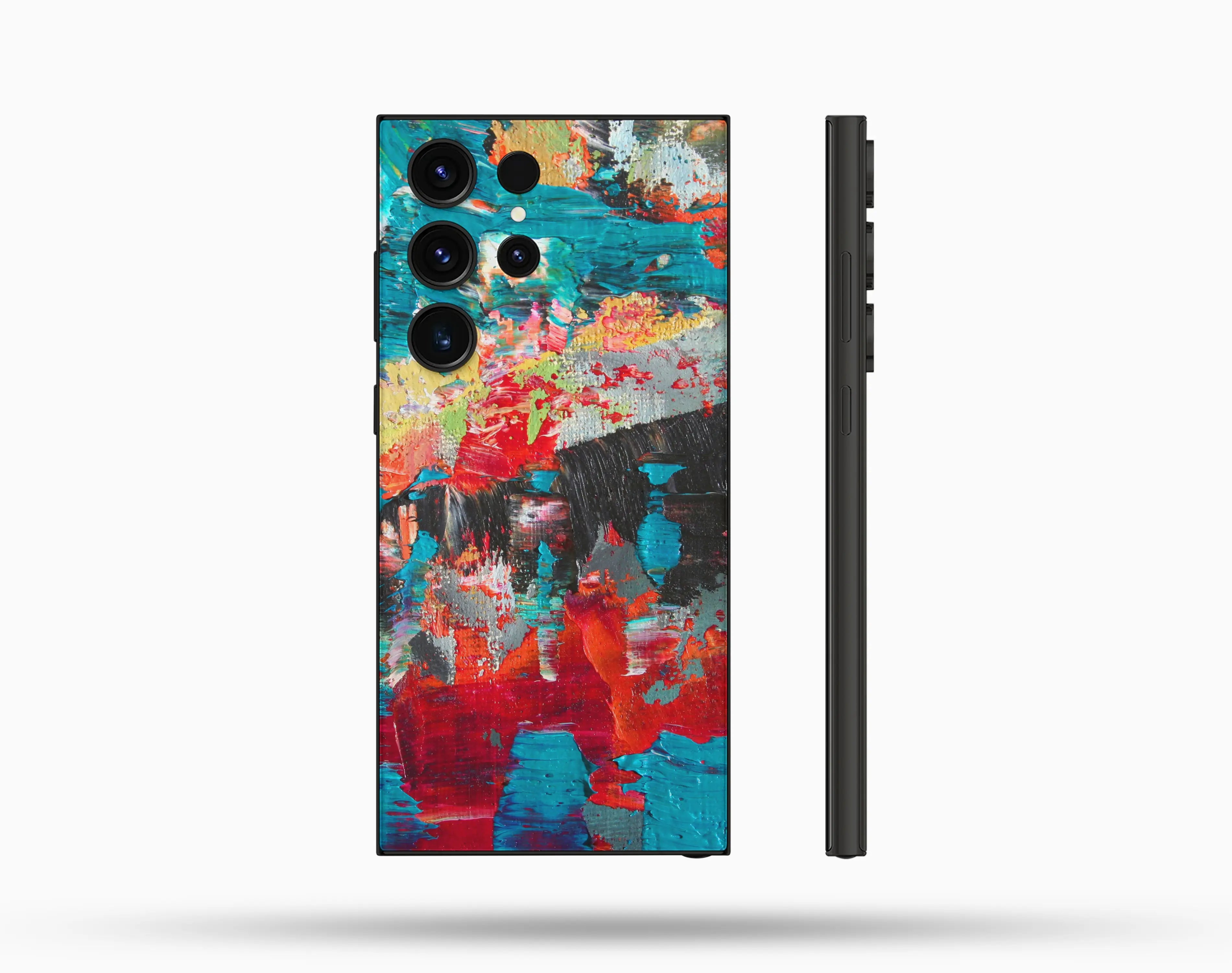Color Desenli İçi Kadifeli Telefon Kılıfı N10