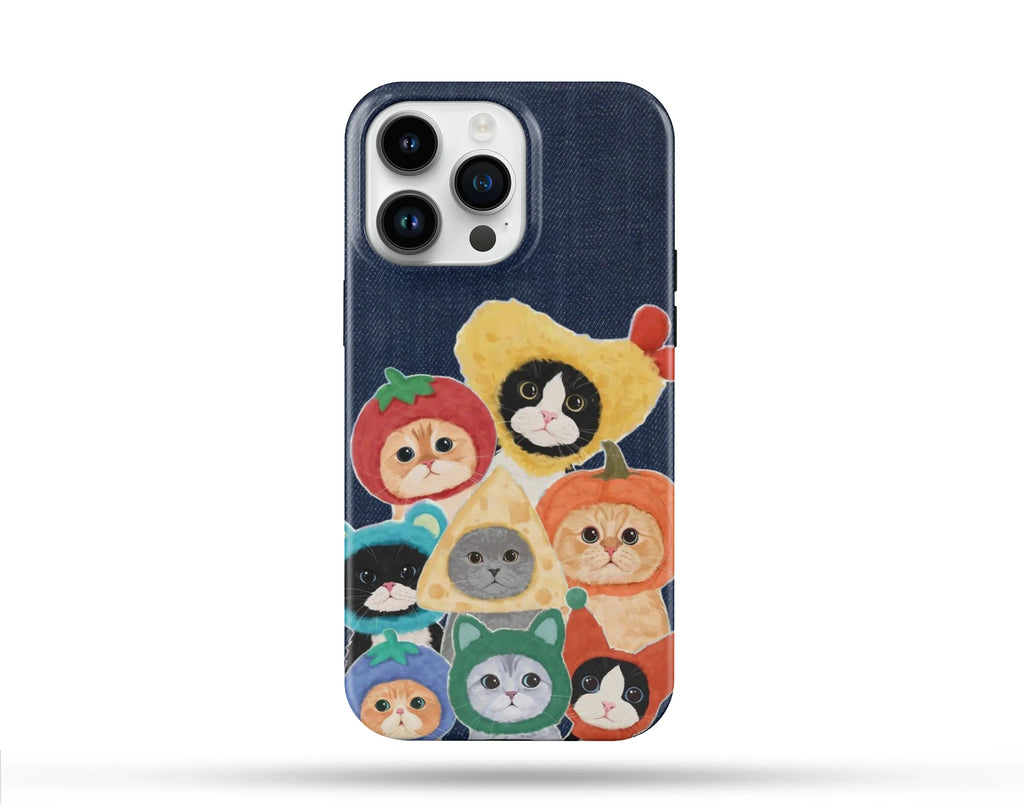 Multiple Cat Desenli İçi Kadifeli Telefon Kılıfı N125