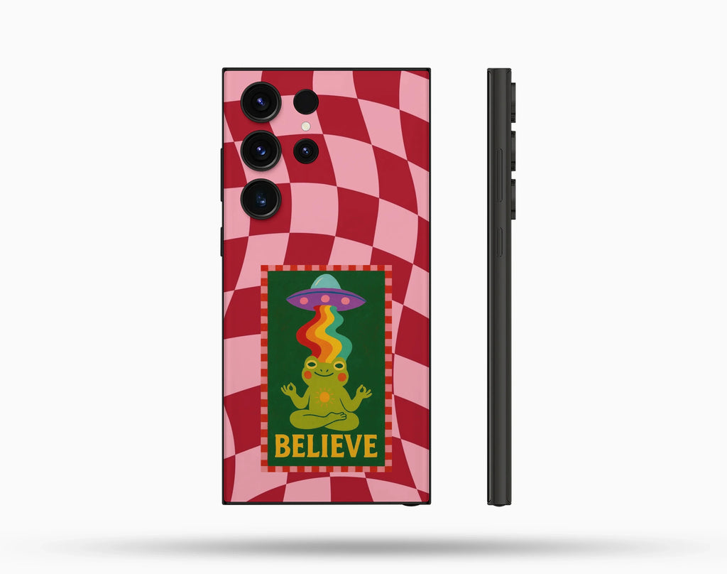 Believe Desenli İçi Kadifeli Telefon Kılıfı N18