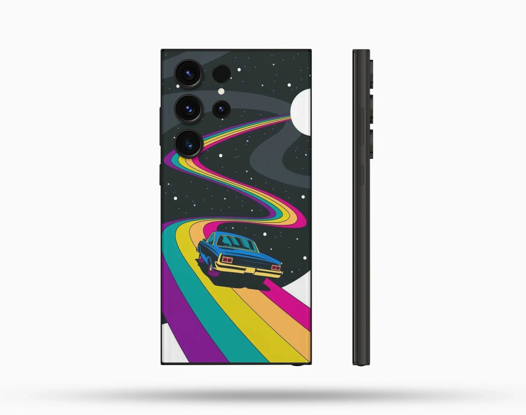 Car Desenli İçi Kadifeli Telefon Kılıfı N19
