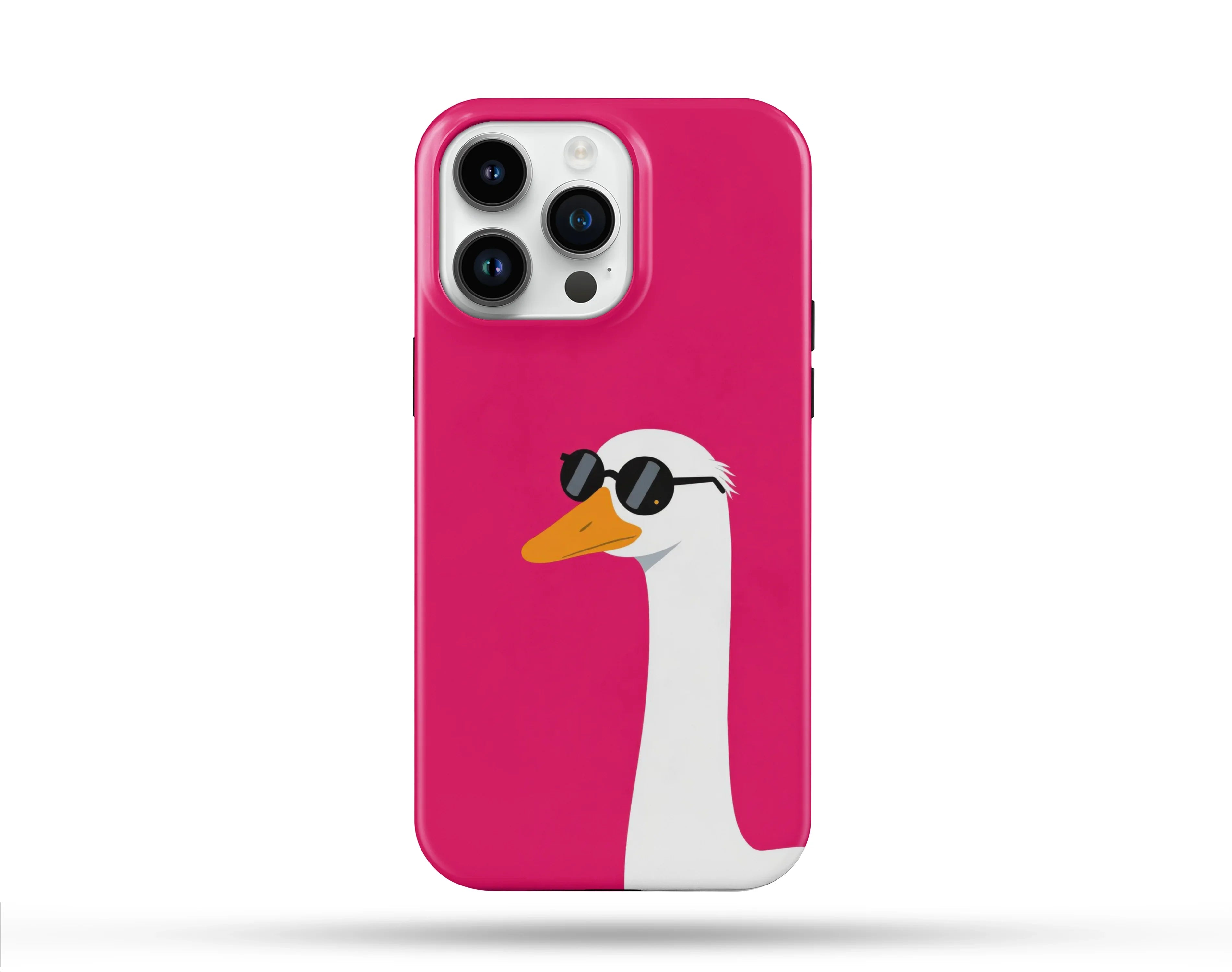 Spectacled Duck Desenli İçi Kadifeli Telefon Kılıfı N38