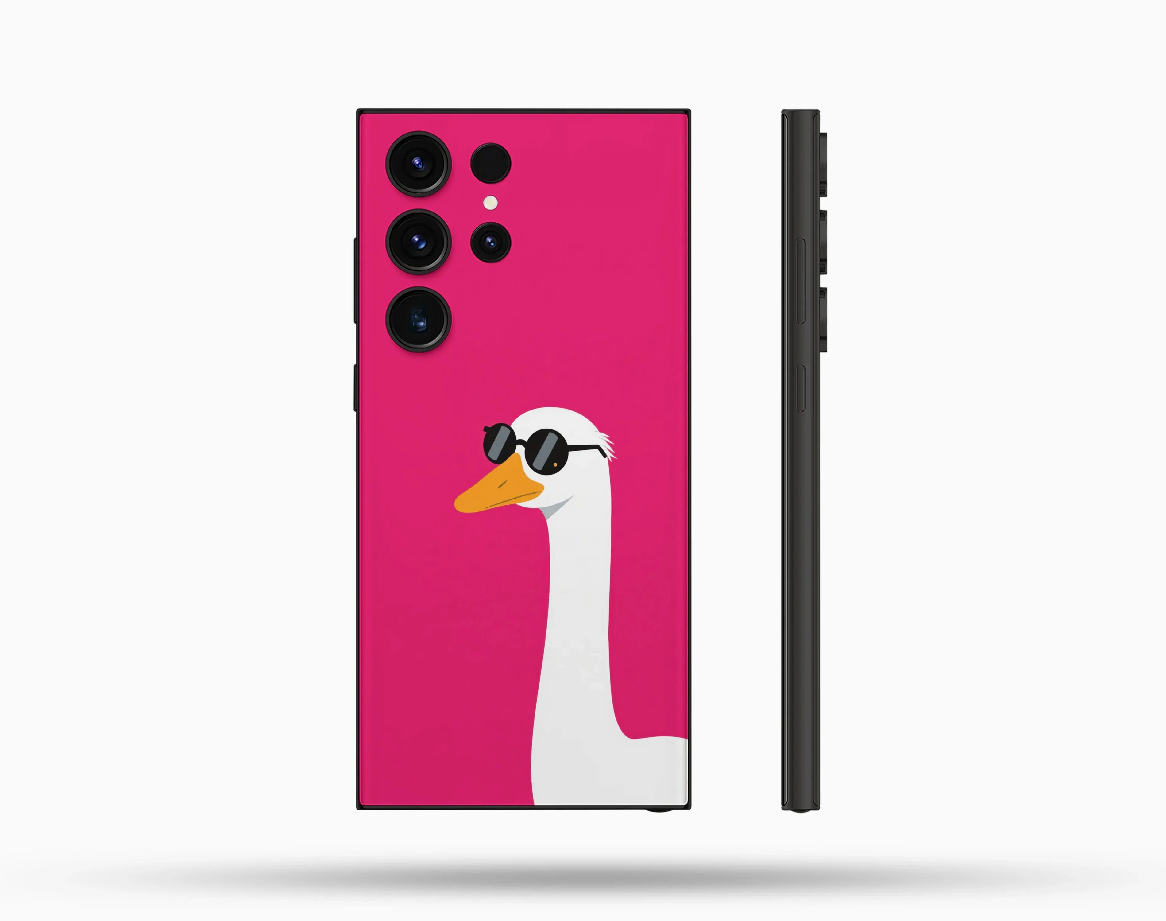 Spectacled Duck Desenli İçi Kadifeli Telefon Kılıfı N38