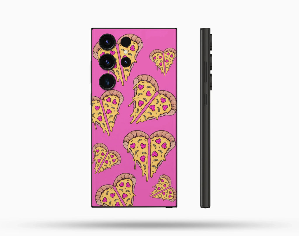 Pizza Desenli İçi Kadifeli Telefon Kılıfı N40