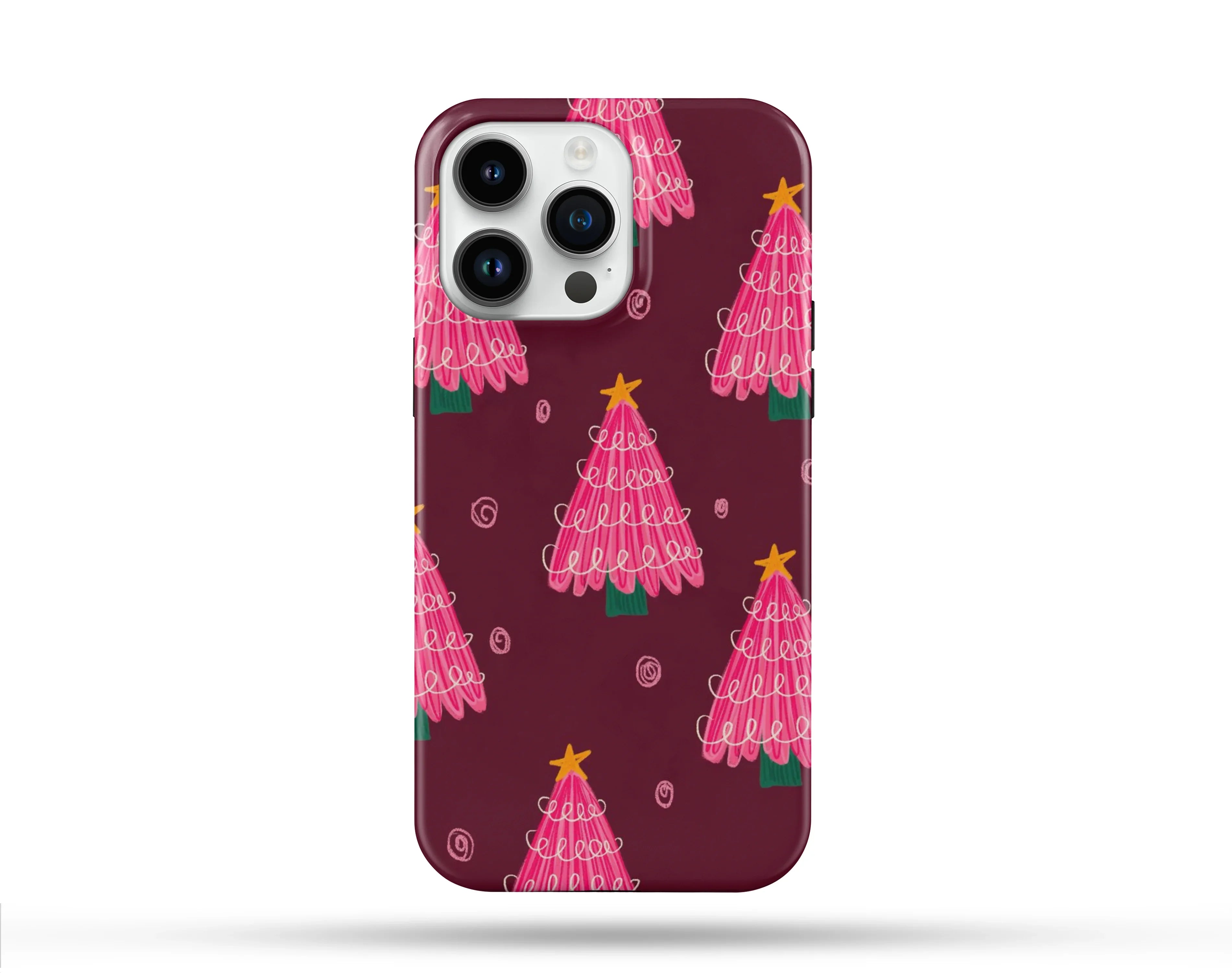 Christmas Tree Desenli İçi Kadifeli Telefon Kılıfı N57