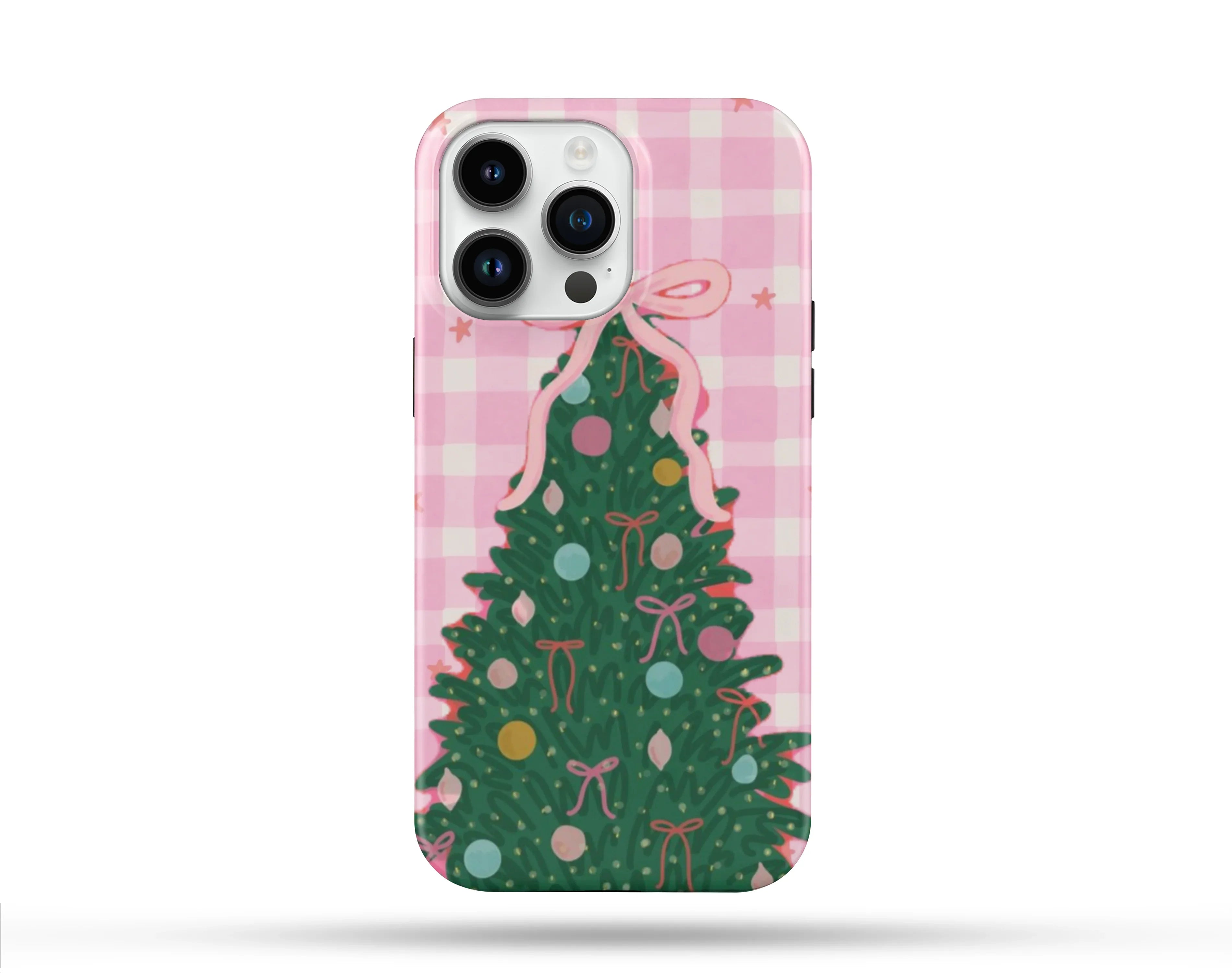 Christmas Ağacı Desenli İçi Kadifeli Telefon Kılıfı N60
