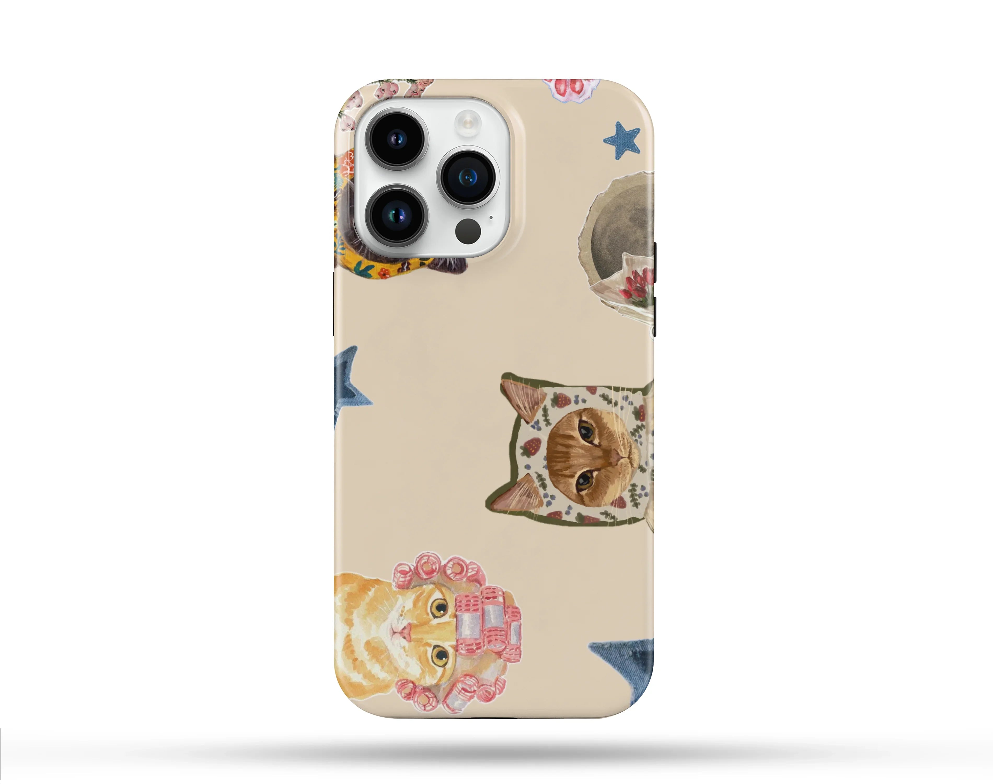Cat Desenli İçi Kadifeli Telefon Kılıfı N83