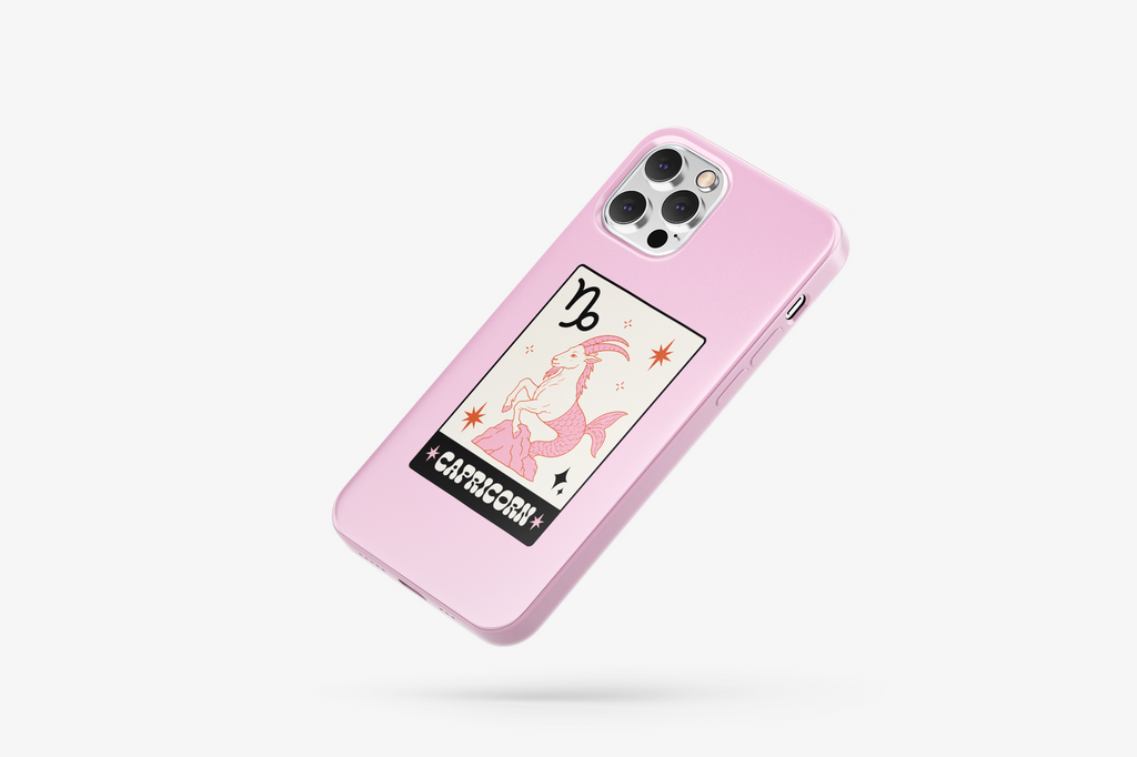 Oğlak Burcu Desenli İçi Kadifeli Telefon Kılıfı B9
