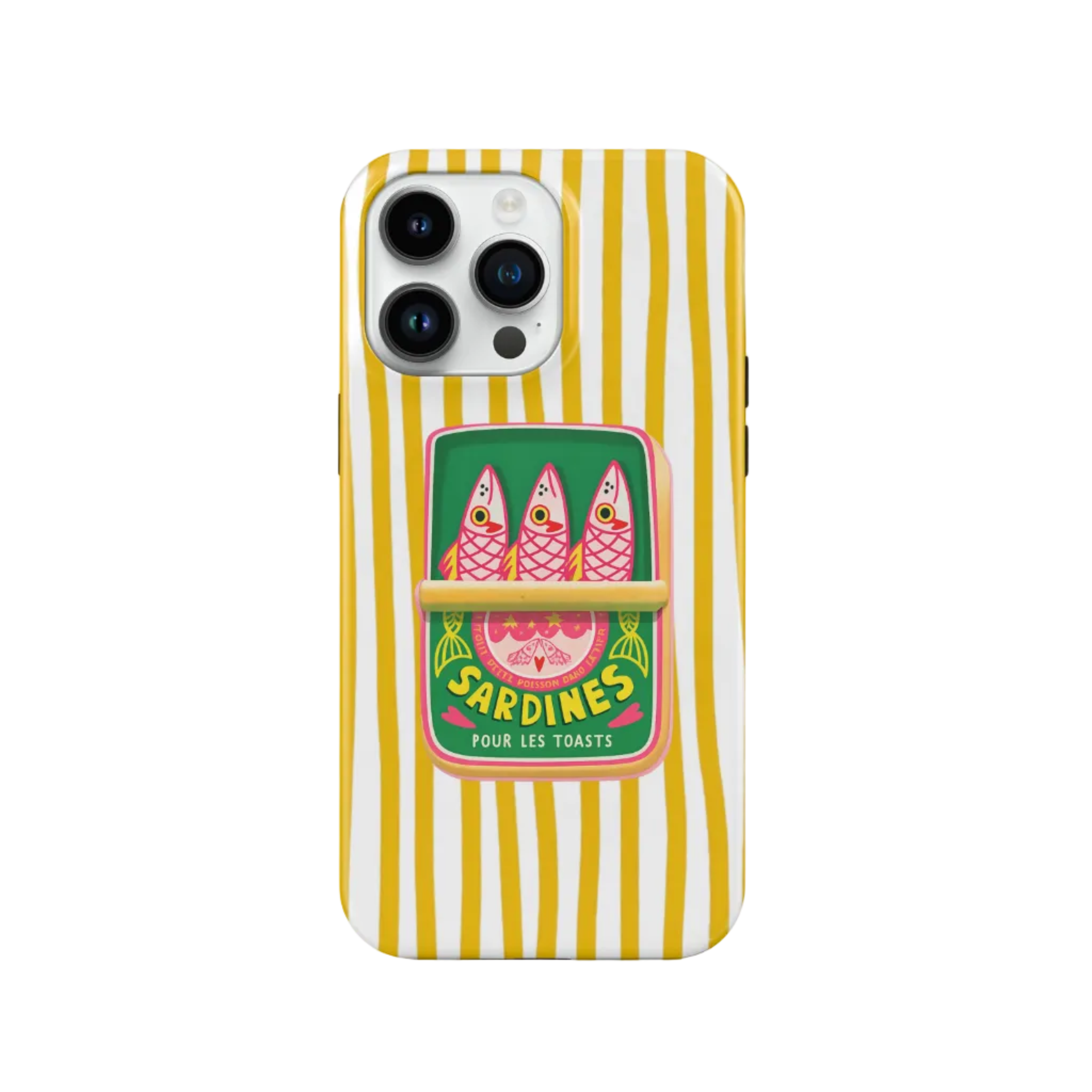 Sarı Sardines Desenli İçi Kadifeli Telefon Kılıfı YZ101