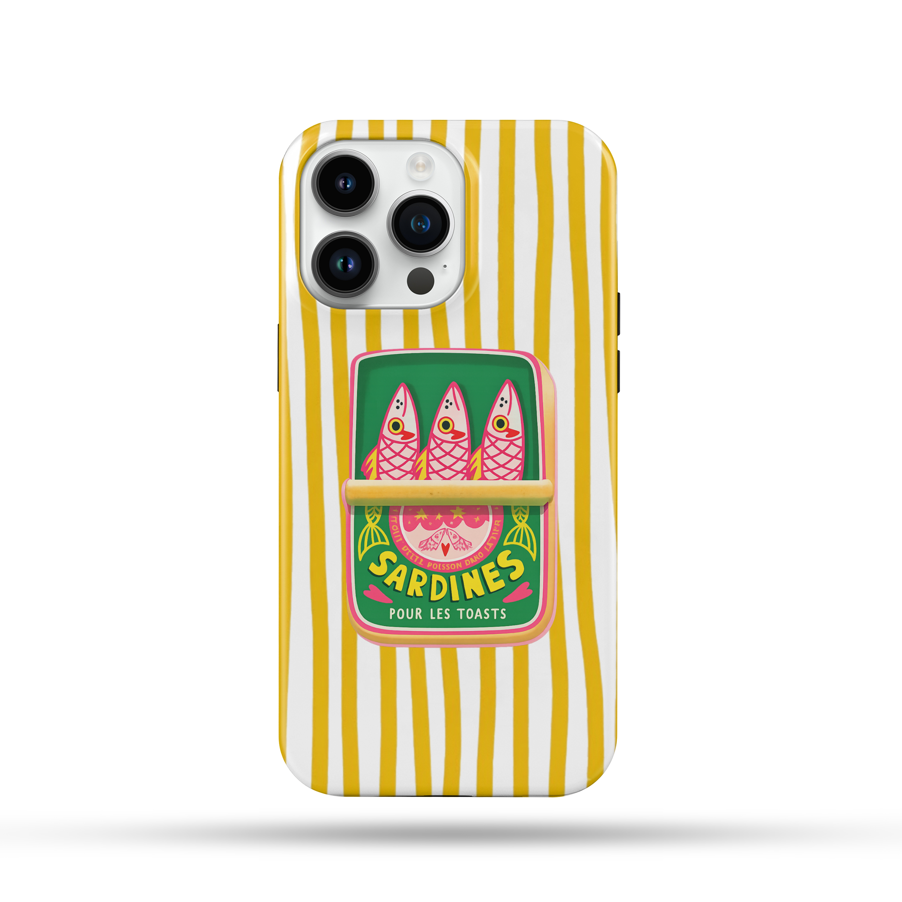 Sarı Sardines Desenli İçi Kadifeli Telefon Kılıfı YZ101