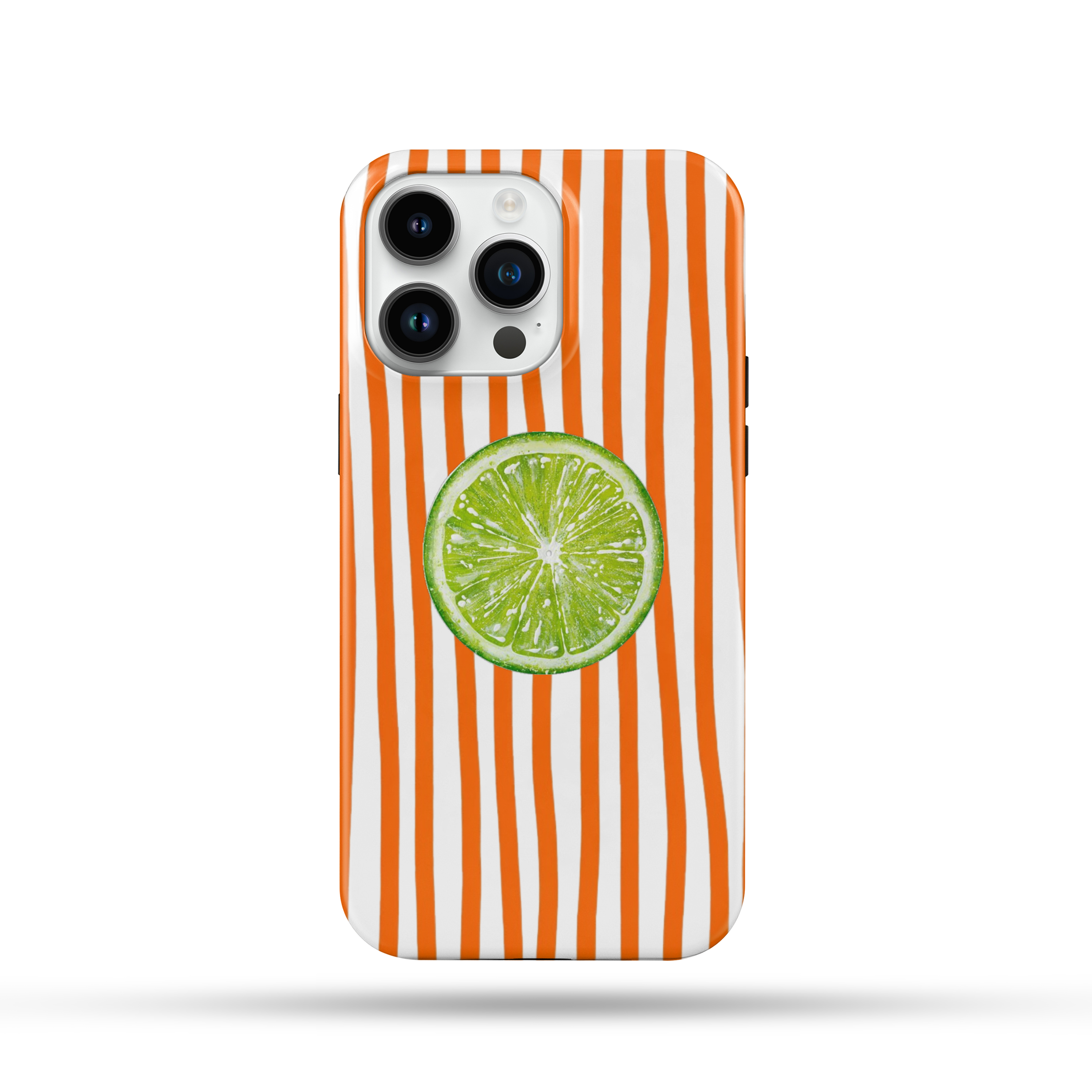 Turuncu Lime Desenli İçi Kadifeli Telefon Kılıfı YZ71
