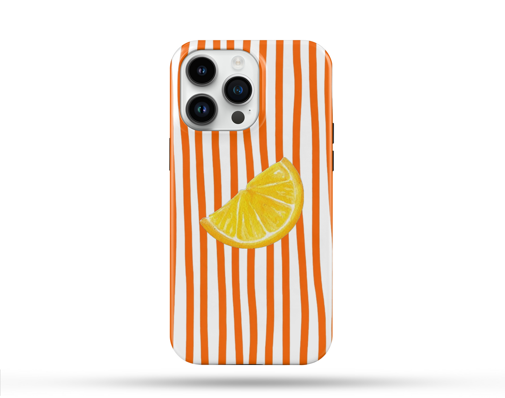 Turuncu Limon Desenli İçi Kadifeli Telefon Kılıfı YZ73