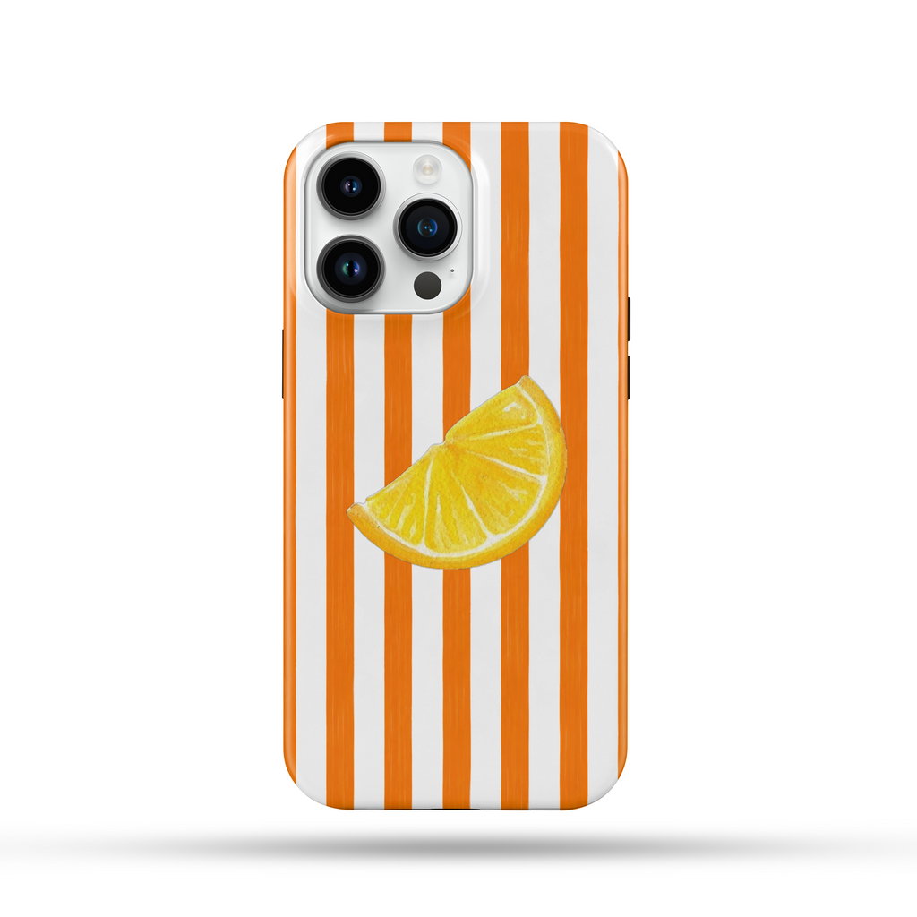 Turuncu Limon Desenli İçi Kadifeli Telefon Kılıfı YZ37