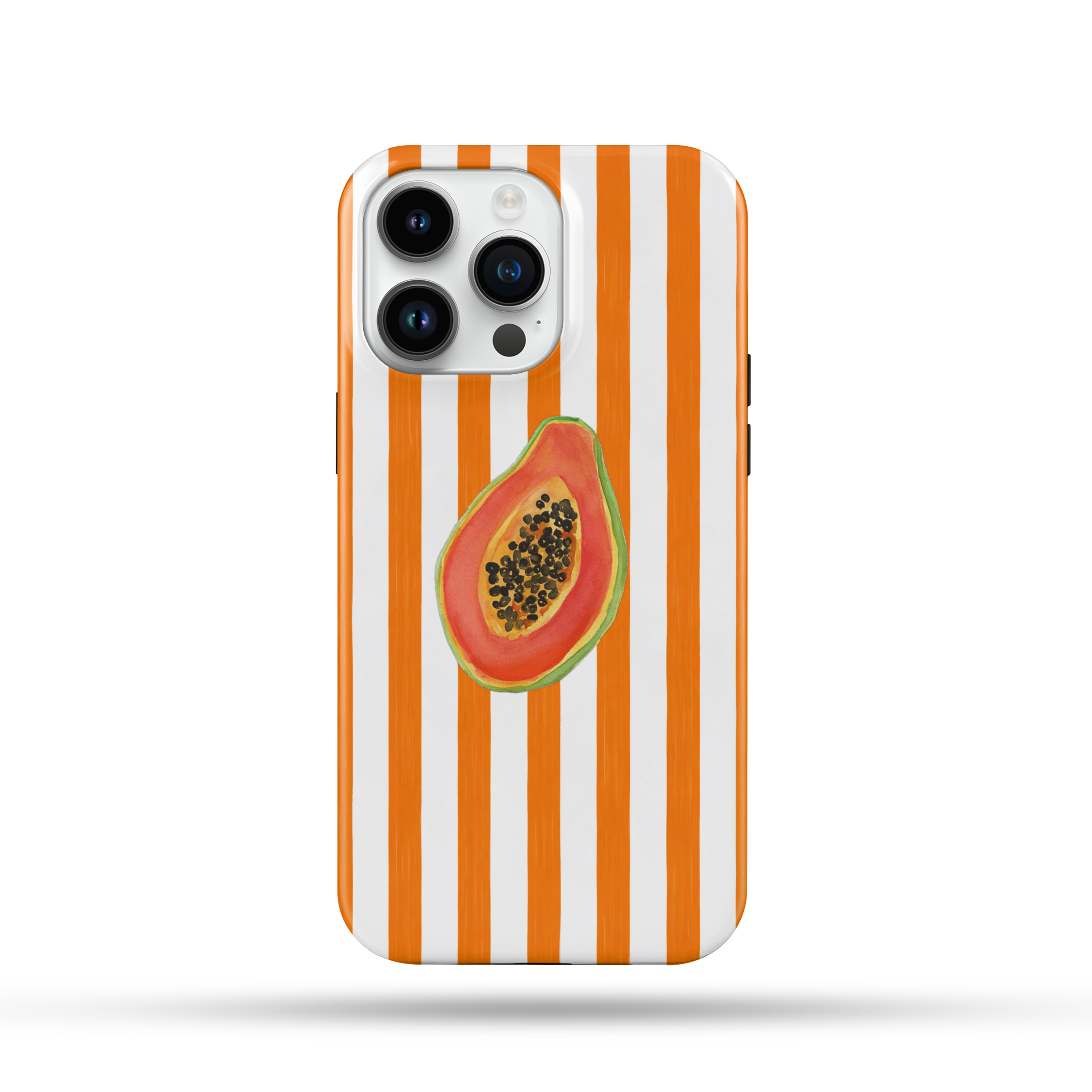 Turuncu Papaya Desenli İçi Kadifeli Telefon Kılıfı YZ39